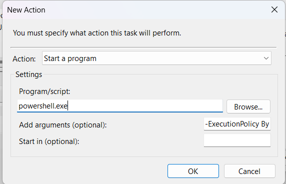 Create Task - New Action